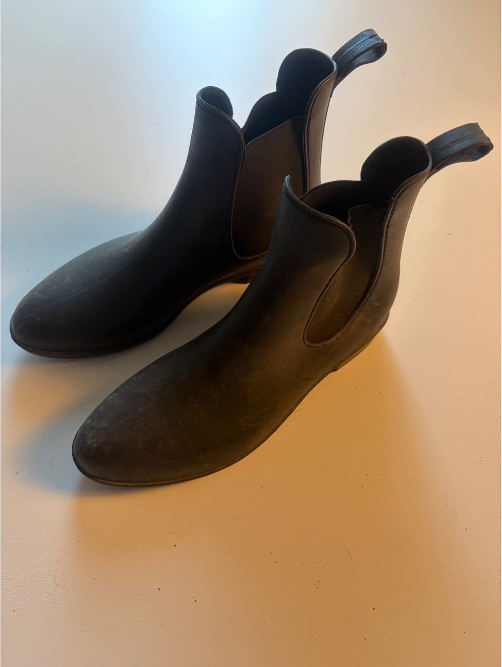 Black Rubber Edelman tinsley Rain Boots Size 8